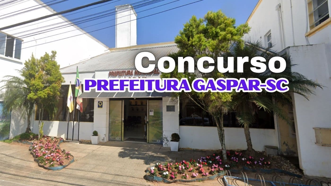 Prefeitura de Gaspar (SC) abre concurso público com salários de até R$ 7,1 mil