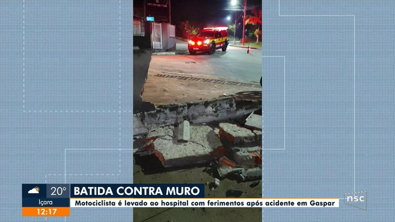 Motociclista Sofre Múltiplas Fraturas Após Colisão com Muro em Gaspar