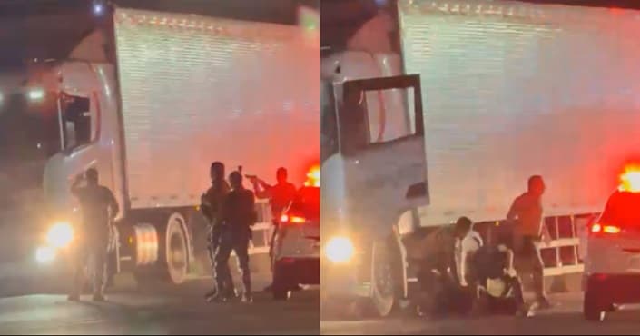 Caminhoneiro de 71 anos é preso após perseguição policial e arrastar moto em rodovia entre Brusque e Gaspar